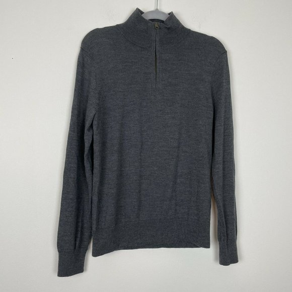 Blue Pullover Sweater Merino Wool Size 